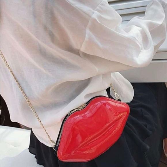 Lip Shaped Purse PU Banquet Evening Banquet Bags Young Girl Party Clutch - Picture 2 of 5